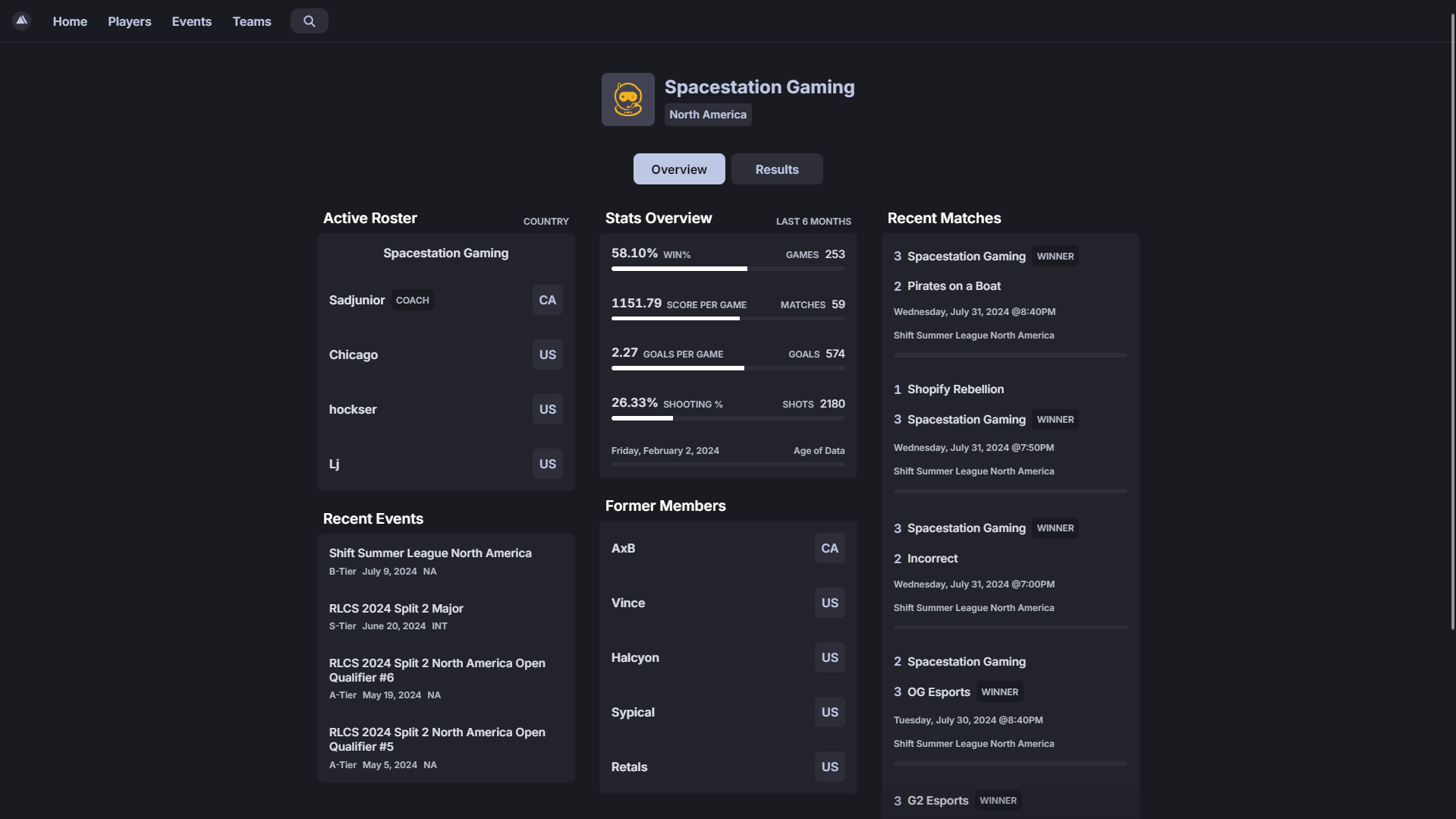 Event Pages
